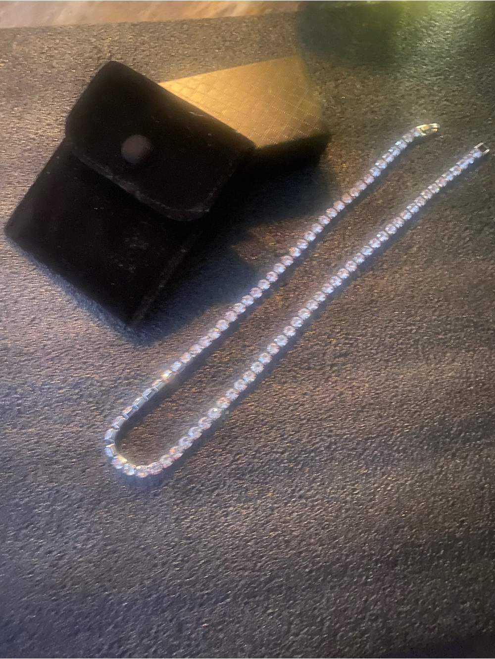 TENNIS ICED OUT 20” SILVER SP NECK-CHAIN NEW !!